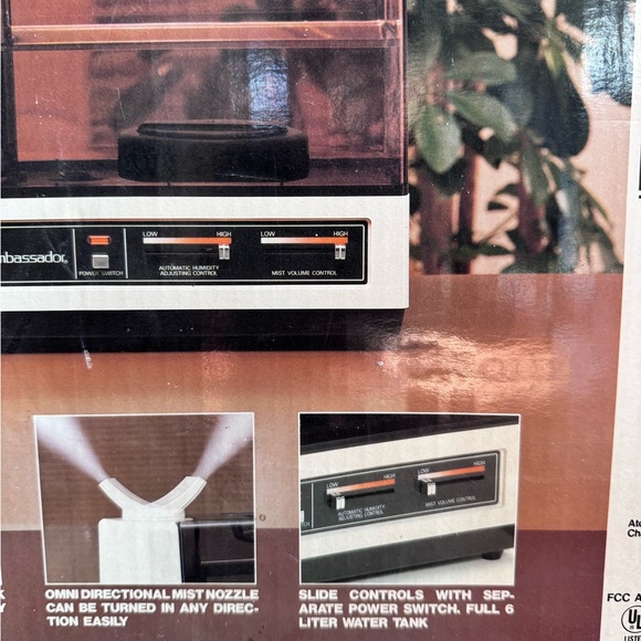 Vintage Ambassador/Sunbeam Ultrasonic Humidifier Model 69006 Made In Japan NEW - Picture 7 of 12